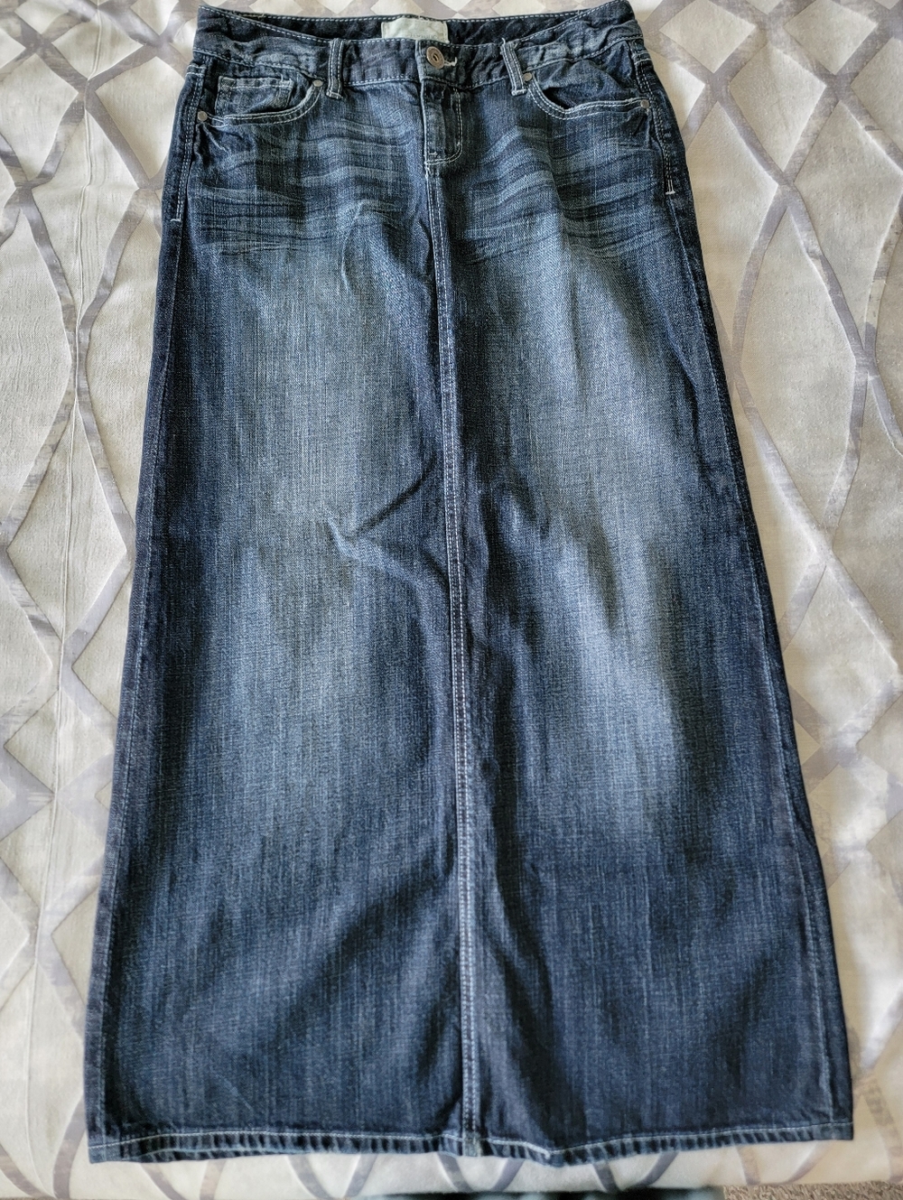 Maurices Denim Maxi Skirt 7/8